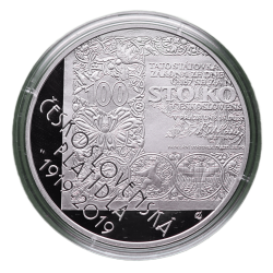 commemorative-silver-500-koruna-2019-100th-anniversary-of-the-launch-of-czechoslovak-banknotes